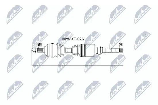 Antriebswelle Vorderachse rechts Vorderachse NTY NPW-CT-026 Bild Antriebswelle Vorderachse rechts Vorderachse NTY NPW-CT-026