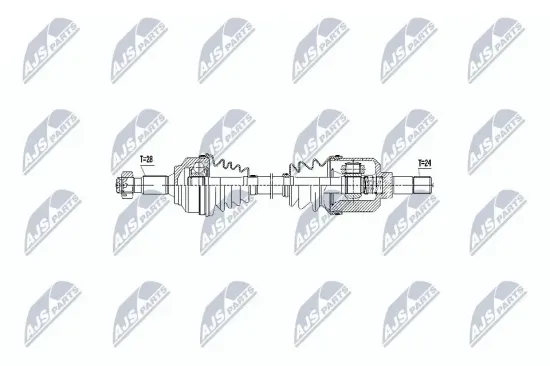 Antriebswelle Vorderachse links Vorderachse NTY NPW-CT-051 Bild Antriebswelle Vorderachse links Vorderachse NTY NPW-CT-051