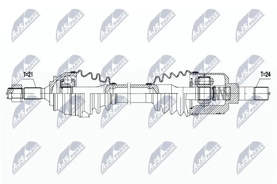 Antriebswelle Vorderachse rechts NTY NPW-CT-055