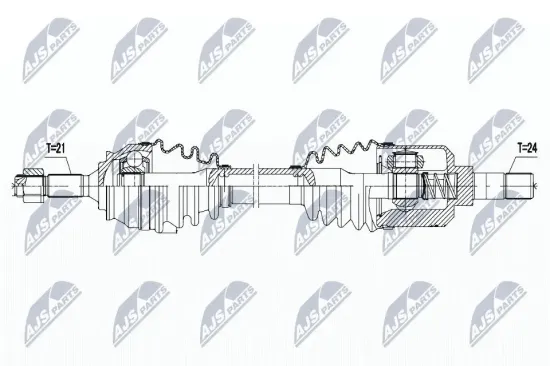 Antriebswelle Vorderachse rechts NTY NPW-CT-055 Bild Antriebswelle Vorderachse rechts NTY NPW-CT-055