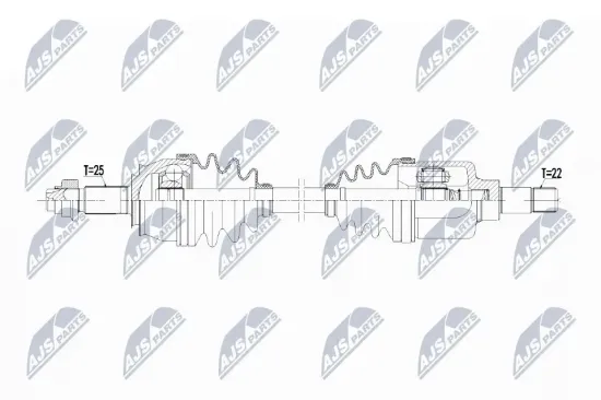 Antriebswelle Vorderachse links NTY NPW-CT-069 Bild Antriebswelle Vorderachse links NTY NPW-CT-069
