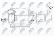 Gelenksatz, Antriebswelle NTY NPW-CT-070