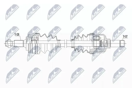 Antriebswelle Vorderachse links NTY NPW-CT-089 Bild Antriebswelle Vorderachse links NTY NPW-CT-089