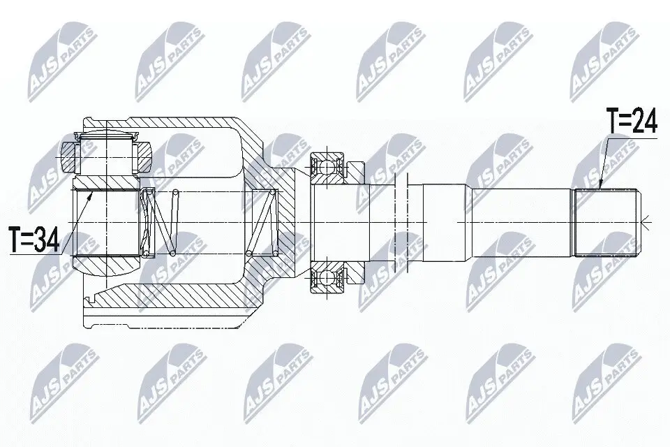 Gelenksatz, Antriebswelle NTY NPW-CT-106