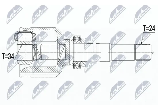 Gelenksatz, Antriebswelle NTY NPW-CT-106 Bild Gelenksatz, Antriebswelle NTY NPW-CT-106