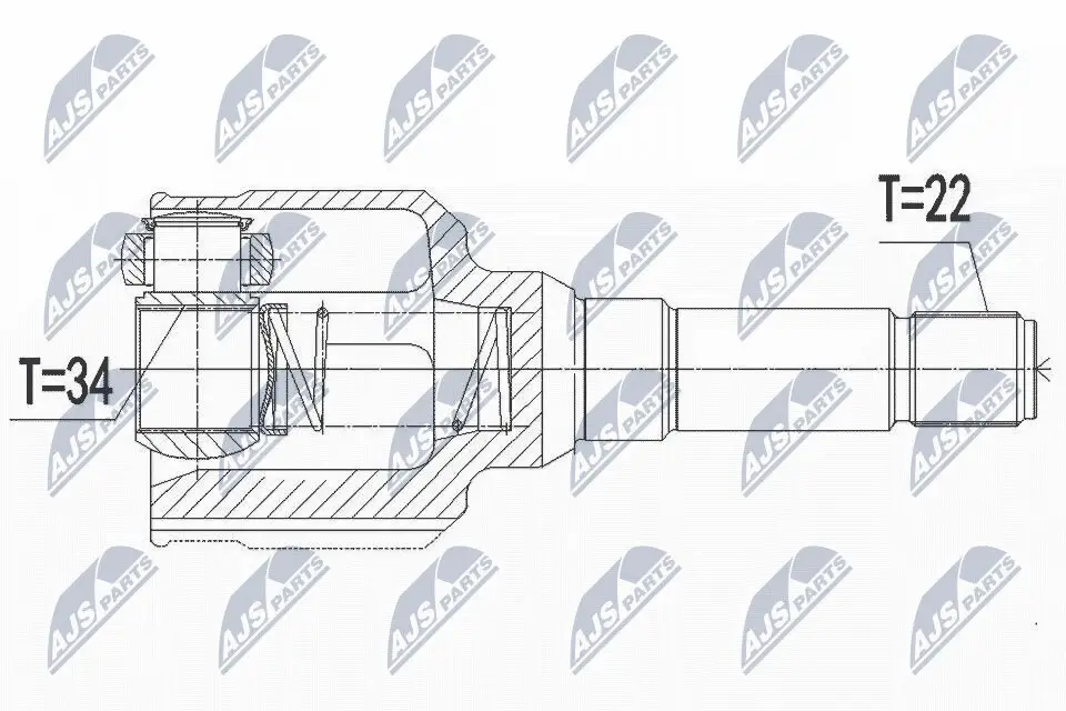 Gelenksatz, Antriebswelle NTY NPW-CT-114