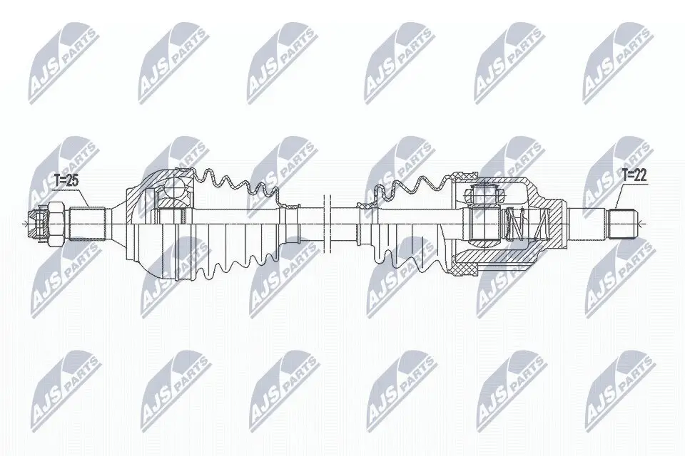 Antriebswelle Vorderachse links NTY NPW-CT-115
