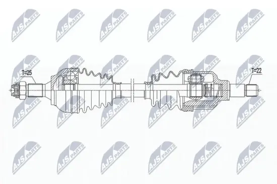 Antriebswelle Vorderachse links NTY NPW-CT-115 Bild Antriebswelle Vorderachse links NTY NPW-CT-115