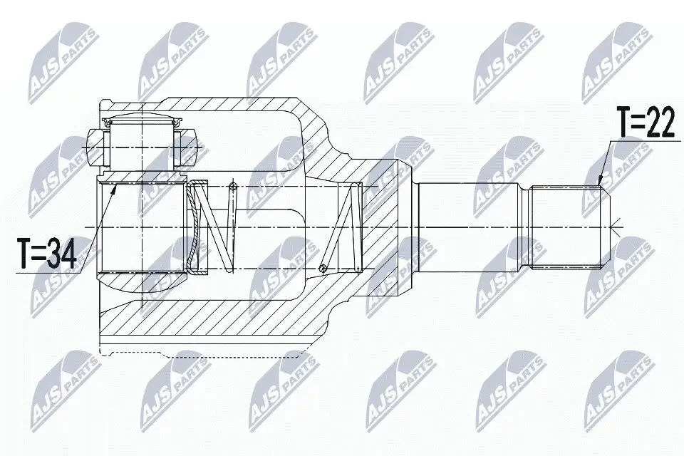 Gelenksatz, Antriebswelle NTY NPW-CT-116