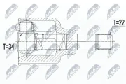 Gelenksatz, Antriebswelle NTY NPW-CT-116