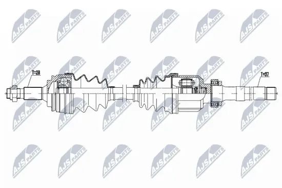 Antriebswelle Vorderachse rechts NTY NPW-CT-123 Bild Antriebswelle Vorderachse rechts NTY NPW-CT-123