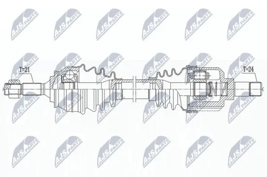 Antriebswelle Vorderachse links NTY NPW-CT-137 Bild Antriebswelle Vorderachse links NTY NPW-CT-137