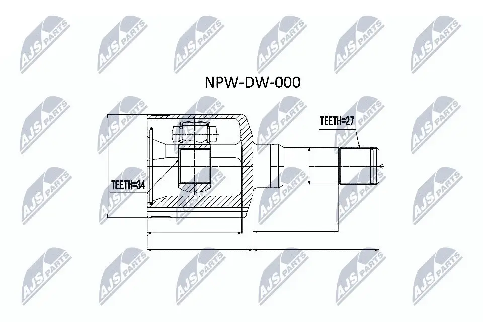 Gelenksatz, Antriebswelle NTY NPW-DW-000