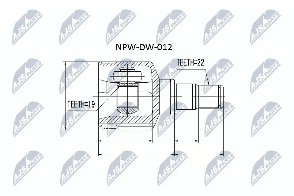 Gelenksatz, Antriebswelle NTY NPW-DW-012