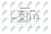 Gelenksatz, Antriebswelle NTY NPW-DW-012