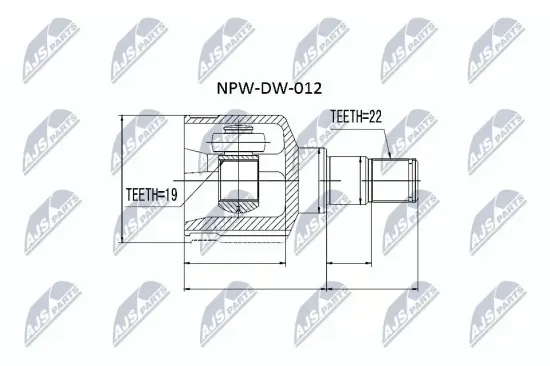 Gelenksatz, Antriebswelle NTY NPW-DW-012 Bild Gelenksatz, Antriebswelle NTY NPW-DW-012