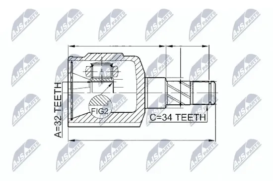 Gelenksatz, Antriebswelle NTY NPW-DW-014 Bild Gelenksatz, Antriebswelle NTY NPW-DW-014