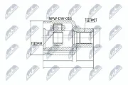 Gelenksatz, Antriebswelle Vorderachse getriebeseitig NTY NPW-DW-016