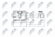Gelenksatz, Antriebswelle Vorderachse links getriebeseitig NTY NPW-DW-017