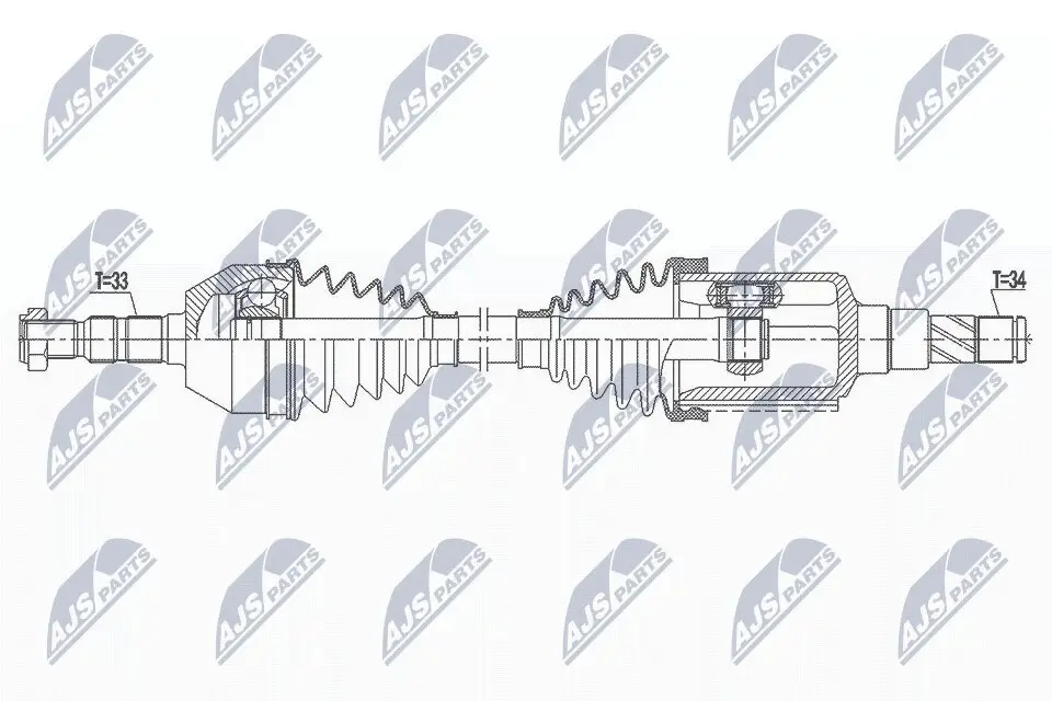 Antriebswelle Vorderachse links NTY NPW-DW-027