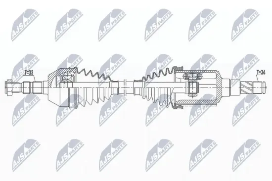 Antriebswelle Vorderachse links NTY NPW-DW-027 Bild Antriebswelle Vorderachse links NTY NPW-DW-027