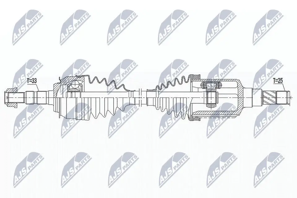 Antriebswelle Vorderachse links NTY NPW-DW-031