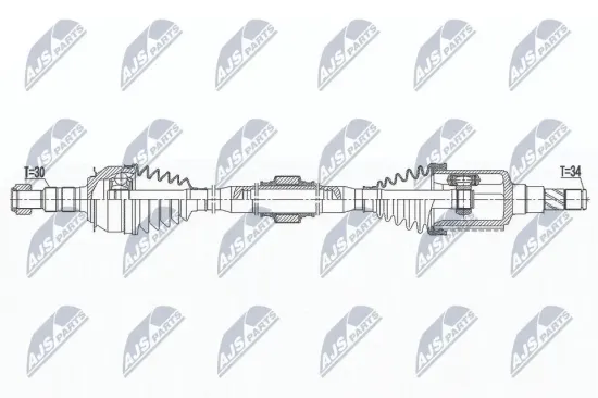 Antriebswelle Vorderachse rechts NTY NPW-DW-035 Bild Antriebswelle Vorderachse rechts NTY NPW-DW-035