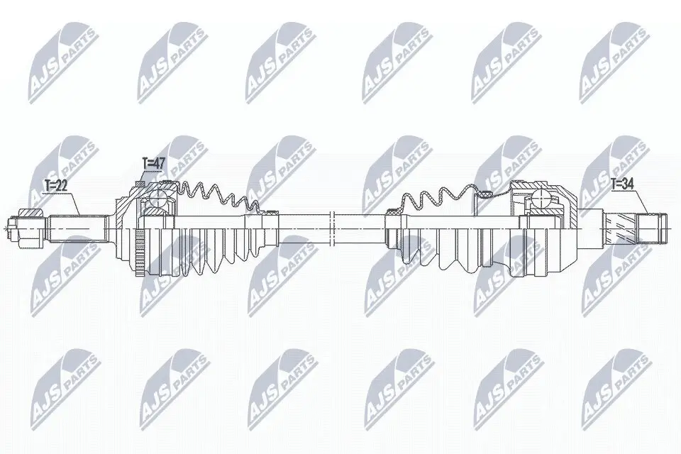 Antriebswelle Vorderachse links NTY NPW-DW-039