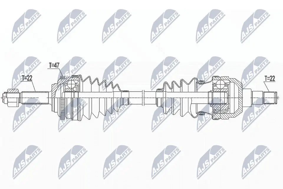 Antriebswelle Vorderachse rechts NTY NPW-DW-045