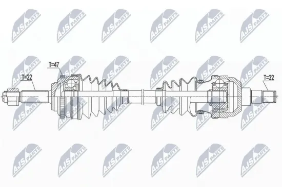 Antriebswelle Vorderachse rechts NTY NPW-DW-045 Bild Antriebswelle Vorderachse rechts NTY NPW-DW-045