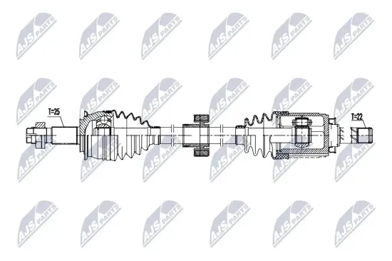 Antriebswelle Vorderachse rechts NTY NPW-DW-059 Bild Antriebswelle Vorderachse rechts NTY NPW-DW-059