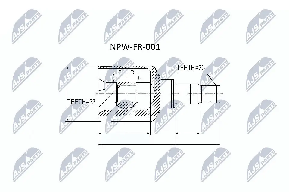 Gelenksatz, Antriebswelle NTY NPW-FR-001