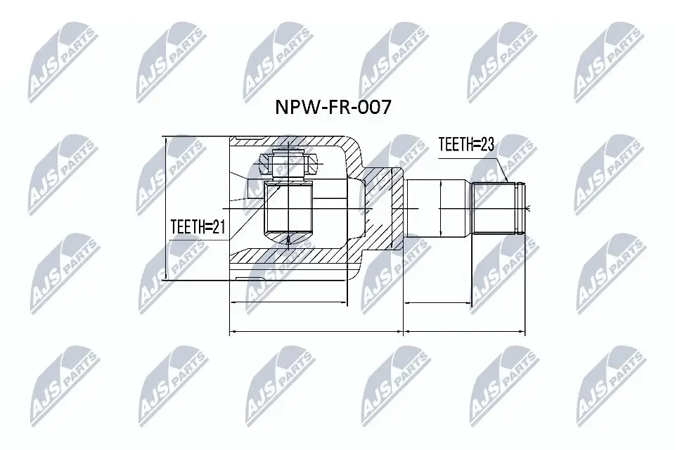 Gelenksatz, Antriebswelle NTY NPW-FR-007 Bild Gelenksatz, Antriebswelle NTY NPW-FR-007