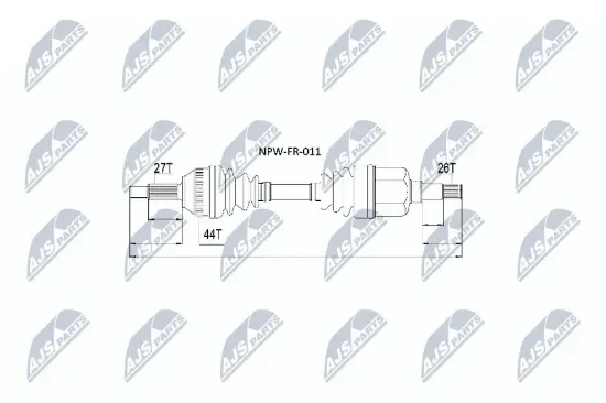 Antriebswelle NTY NPW-FR-011 Bild Antriebswelle NTY NPW-FR-011