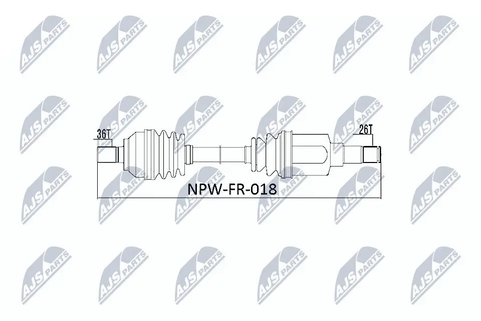 Antriebswelle NTY NPW-FR-018