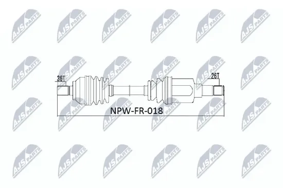 Antriebswelle NTY NPW-FR-018 Bild Antriebswelle NTY NPW-FR-018