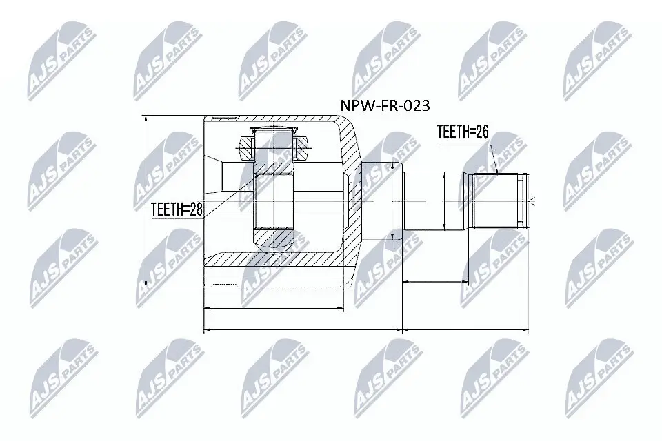 Gelenksatz, Antriebswelle NTY NPW-FR-023