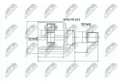 Gelenksatz, Antriebswelle Vorderachse links getriebeseitig NTY NPW-FR-023