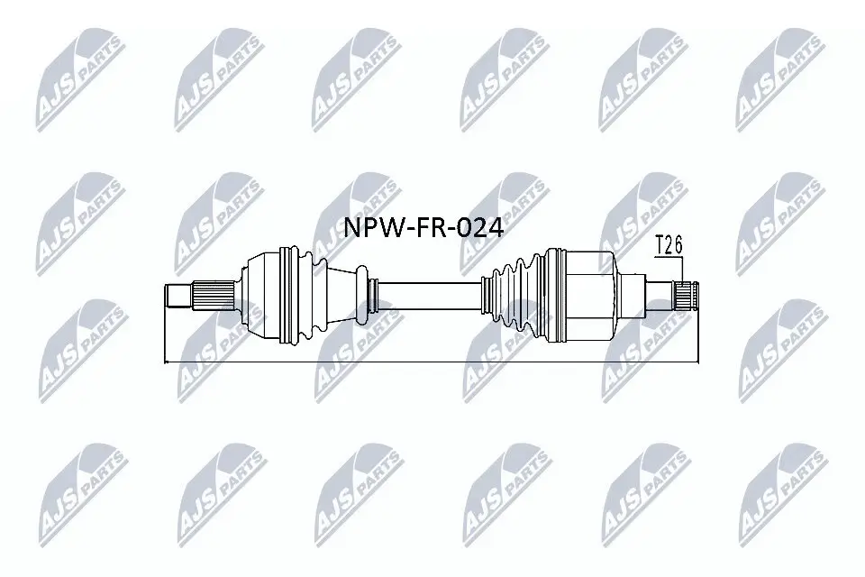 Antriebswelle Vorderachse links Vorderachse NTY NPW-FR-024