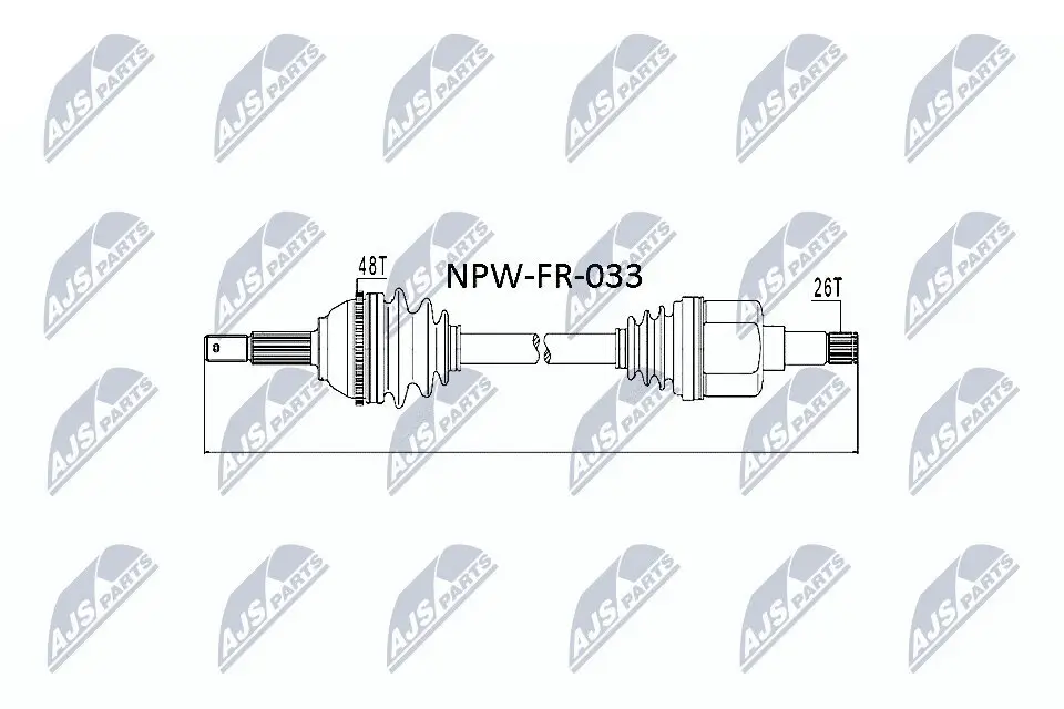 Antriebswelle Vorderachse NTY NPW-FR-033