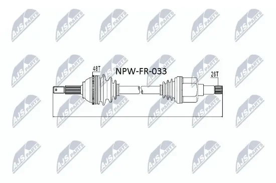 Antriebswelle Vorderachse NTY NPW-FR-033 Bild Antriebswelle Vorderachse NTY NPW-FR-033