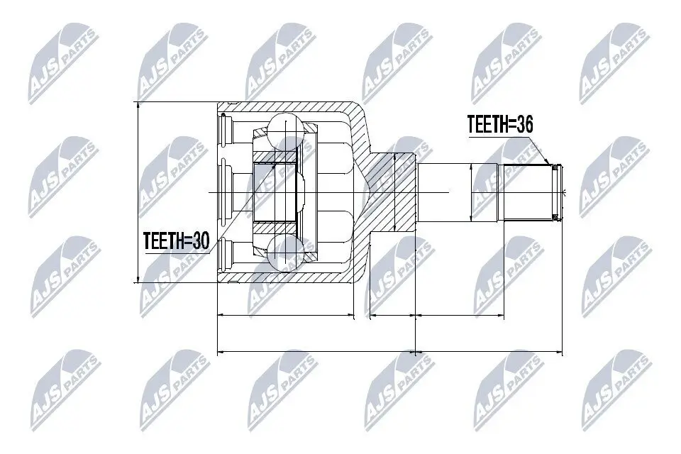 Gelenksatz, Antriebswelle Vorderachse links NTY NPW-FR-044