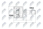 Gelenksatz, Antriebswelle NTY NPW-FR-044