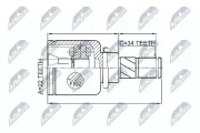 Gelenksatz, Antriebswelle NTY NPW-FR-051