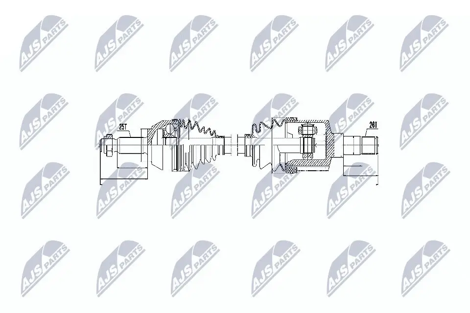 Antriebswelle Vorderachse NTY NPW-FR-053
