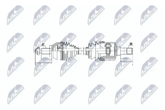 Antriebswelle Vorderachse NTY NPW-FR-053 Bild Antriebswelle Vorderachse NTY NPW-FR-053