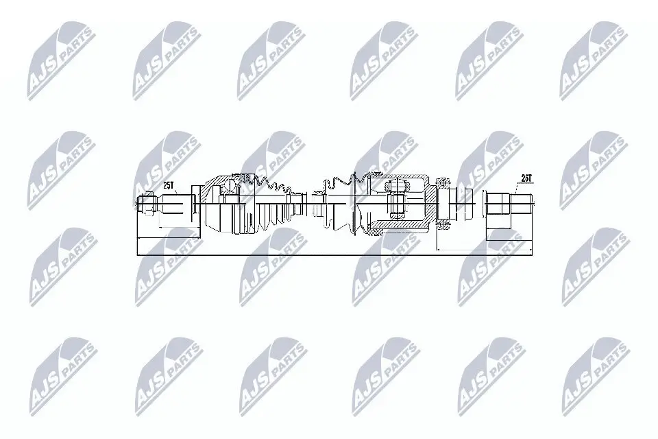 Antriebswelle Vorderachse NTY NPW-FR-054