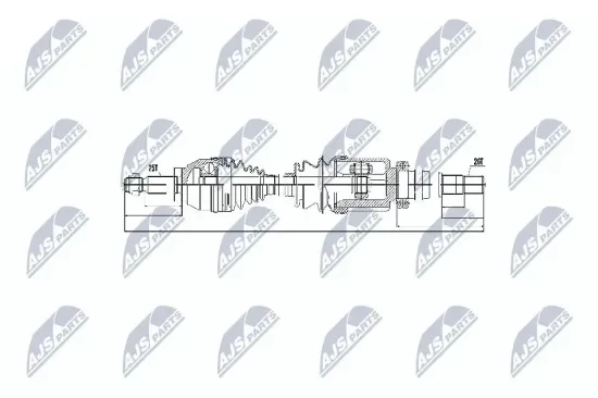 Antriebswelle Vorderachse NTY NPW-FR-054 Bild Antriebswelle Vorderachse NTY NPW-FR-054