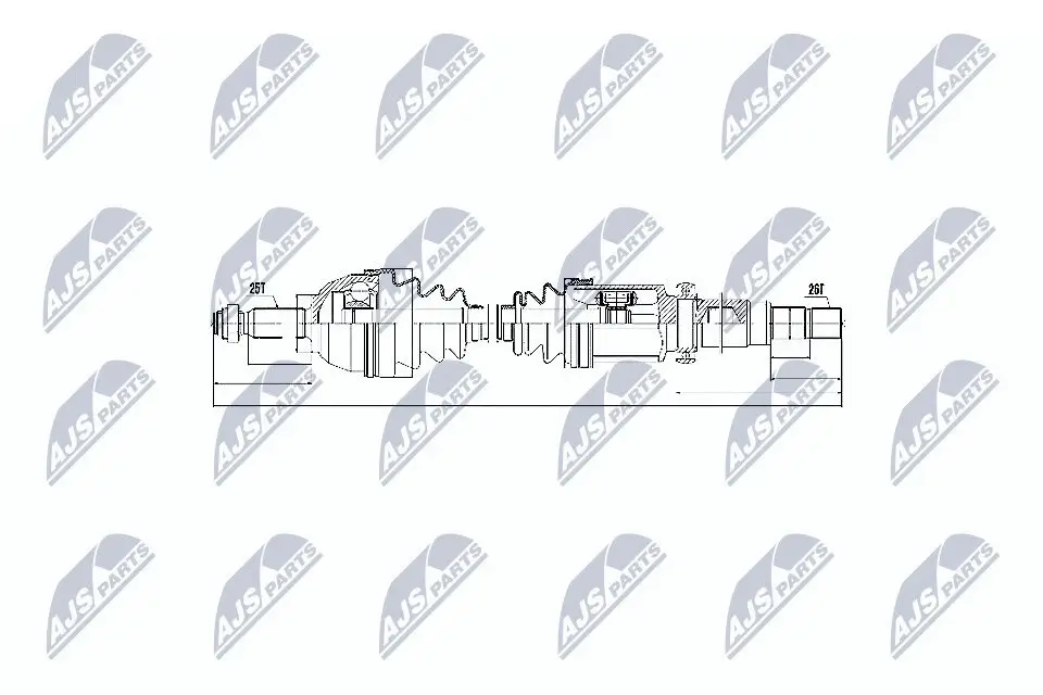 Antriebswelle Vorderachse rechts Vorderachse NTY NPW-FR-056