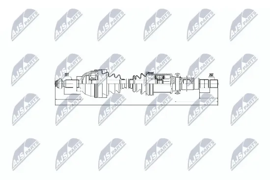 Antriebswelle Vorderachse rechts Vorderachse NTY NPW-FR-056 Bild Antriebswelle Vorderachse rechts Vorderachse NTY NPW-FR-056